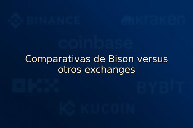 Comparativas de Bison versus otros exchanges