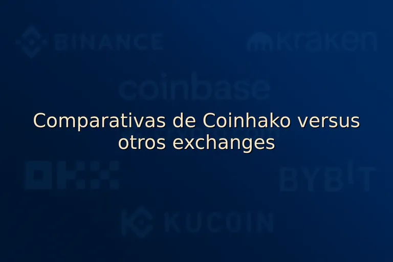 Comparativas de Coinhako versus otros exchanges