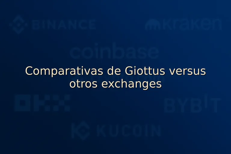 Comparativas de Giottus versus otros exchanges