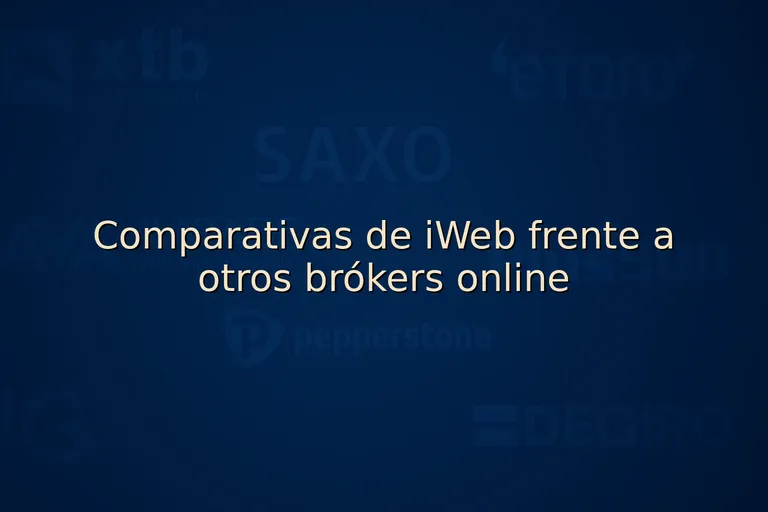 Comparativas de iWeb frente a otros brókers online