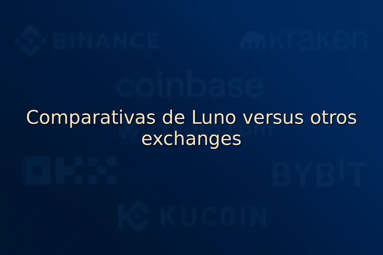Comparativas de Luno versus otros exchanges