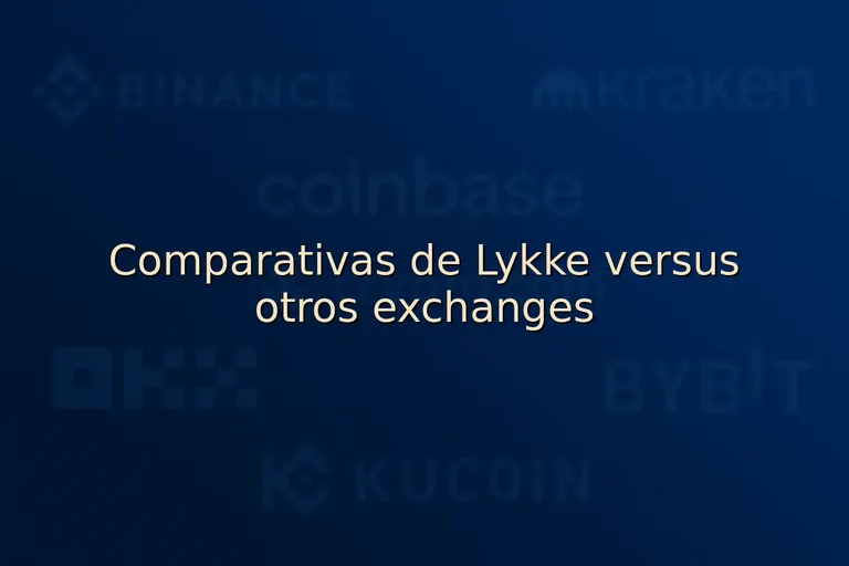 Comparativas de Lykke versus otros exchanges
