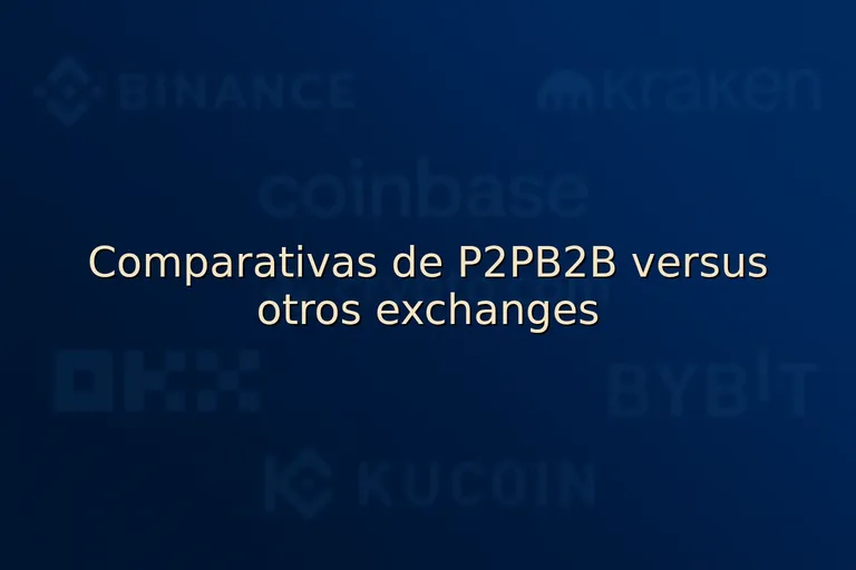 Comparativas de P2PB2B versus otros exchanges