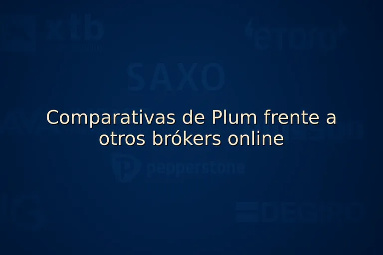 Comparativas de Plum frente a otros brókers online