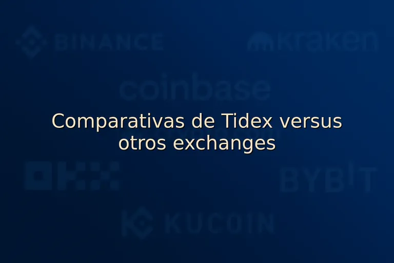 Comparativas de Tidex versus otros exchanges