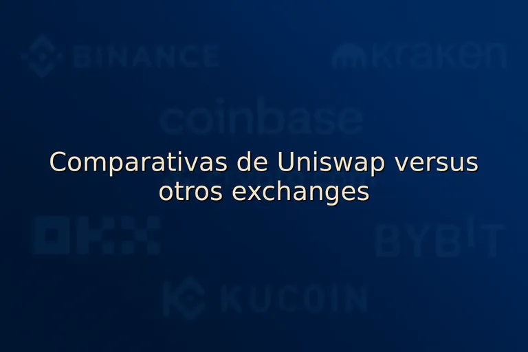 Comparativas de Uniswap versus otros exchanges