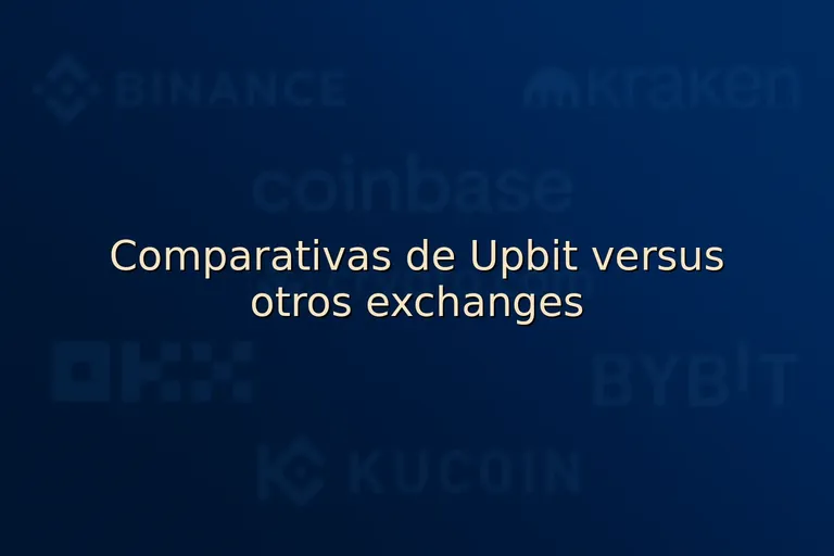 Comparativas de Upbit versus otros exchanges